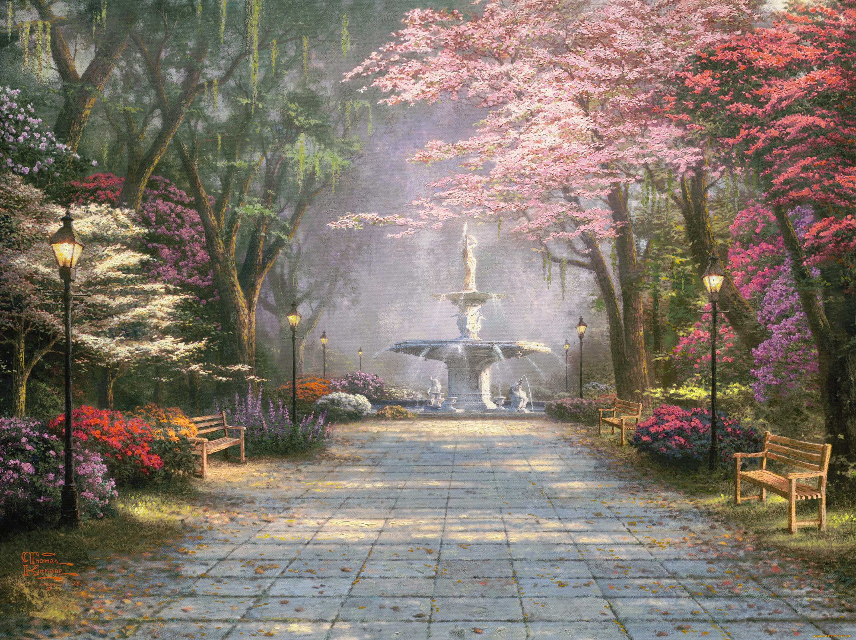 savannah romance, , thomas kinkade, , , , , 